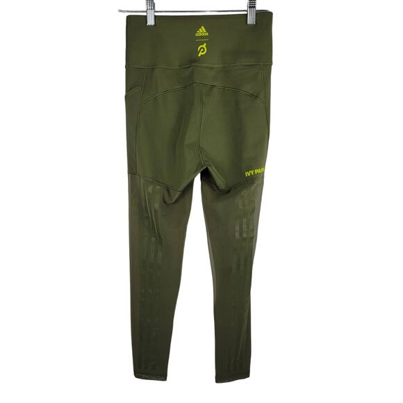 Peloton Adidas Ivy Park Collaboration Athletic Hiking Women's Green Leggings 10 - Picture 2 of 6